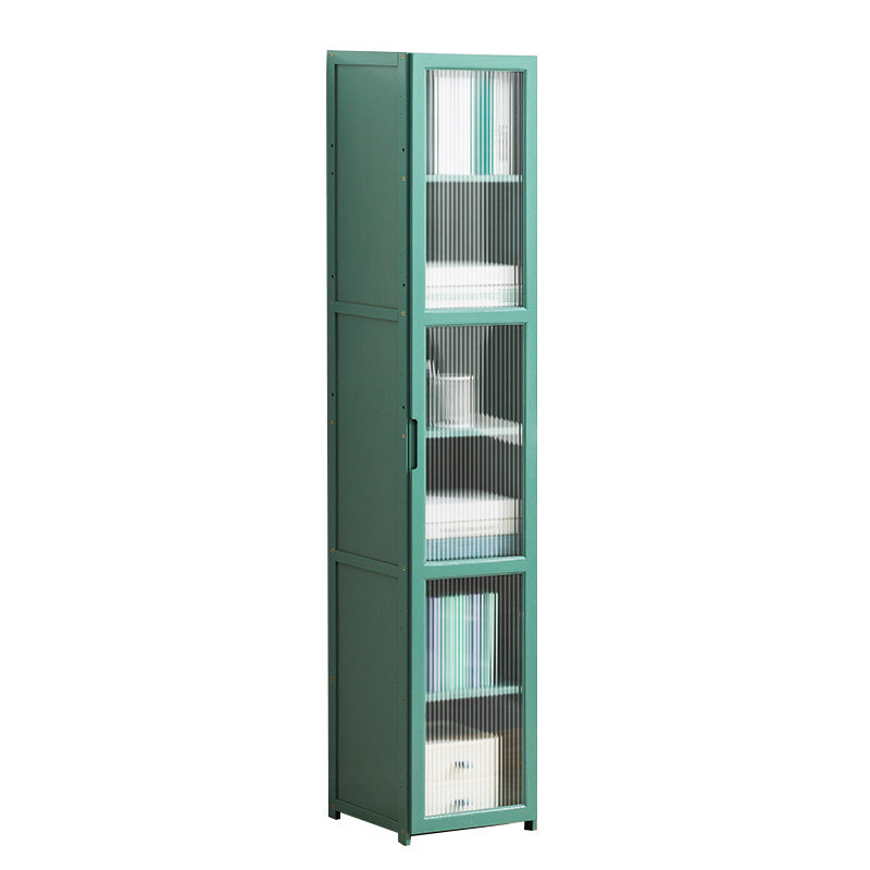 Mid-Century Modern Accent Cabinet Rectangle Straight Legs Storage Cabinet 11.8"L x 11.8"W x 59.1"H Green Clearhalo 'Cabinets & Chests' 'cabinets_chests' 'furn' 'furn_cabinets_chests' 'Furniture' 'Living Room Furniture' 6621059