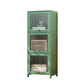 Mid-Century Modern Accent Cabinet Rectangle Straight Legs Storage Cabinet 16"L x 13"W x 41"H Green Clearhalo 'Cabinets & Chests' 'cabinets_chests' 'furn' 'furn_cabinets_chests' 'Furniture' 'Living Room Furniture' 6621065