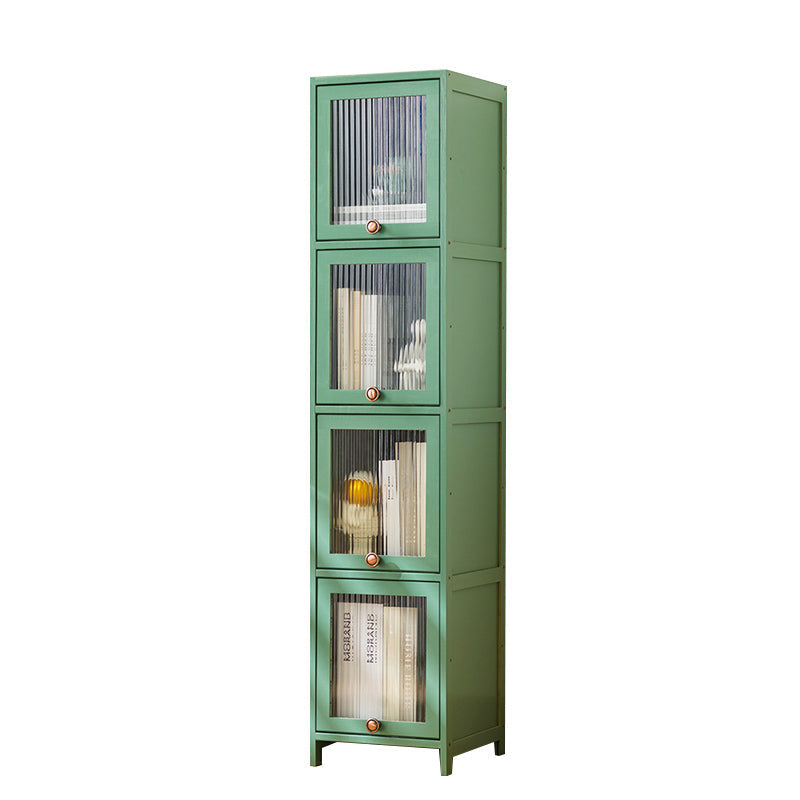 Mid-Century Modern Accent Cabinet Rectangle Straight Legs Storage Cabinet 12"L x 13"W x 55"H Green Clearhalo 'Cabinets & Chests' 'cabinets_chests' 'furn' 'furn_cabinets_chests' 'Furniture' 'Living Room Furniture' 6621066