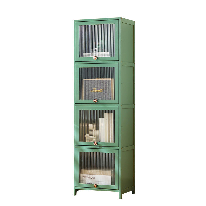 Mid-Century Modern Accent Cabinet Rectangle Straight Legs Storage Cabinet 16"L x 13"W x 55"H Green Clearhalo 'Cabinets & Chests' 'cabinets_chests' 'furn' 'furn_cabinets_chests' 'Furniture' 'Living Room Furniture' 6621068