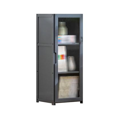 Mid-Century Modern Accent Cabinet Rectangle Straight Legs Storage Cabinet 11.8"L x 11.8"W x 30.7"H Grey Clearhalo 'Cabinets & Chests' 'cabinets_chests' 'furn' 'furn_cabinets_chests' 'Furniture' 'Living Room Furniture' 6621074