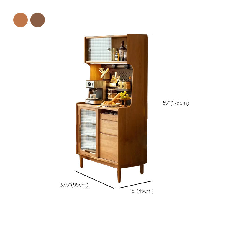 Mid-Century Modern Rectangle Storage Cabinet Solid Wood Accent Cabinet Clearhalo 'Cabinets & Chests' 'cabinets_chests' 'furn' 'furn_cabinets_chests' 'Furniture' 'Living Room Furniture' 6621112
