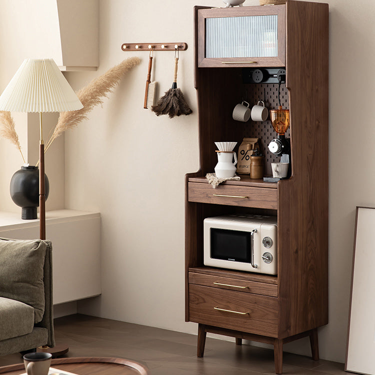 Mid-Century Modern Pine Accent Chest Solid Wood Rectangle Chest Nut-Brown Clearhalo 'Cabinets & Chests' 'cabinets_chests' 'furn' 'furn_cabinets_chests' 'Furniture' 'Living Room Furniture' 6621115