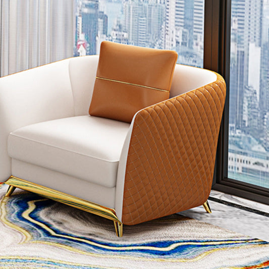 Kissentuxedo Armsofa Glam Echtes Ledersofa mit Beinen