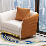 Cuscini di divano braccio smoking glam divano in pelle genuina con gambe