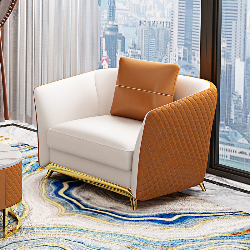 Cuscini di divano braccio smoking glam divano in pelle genuina con gambe