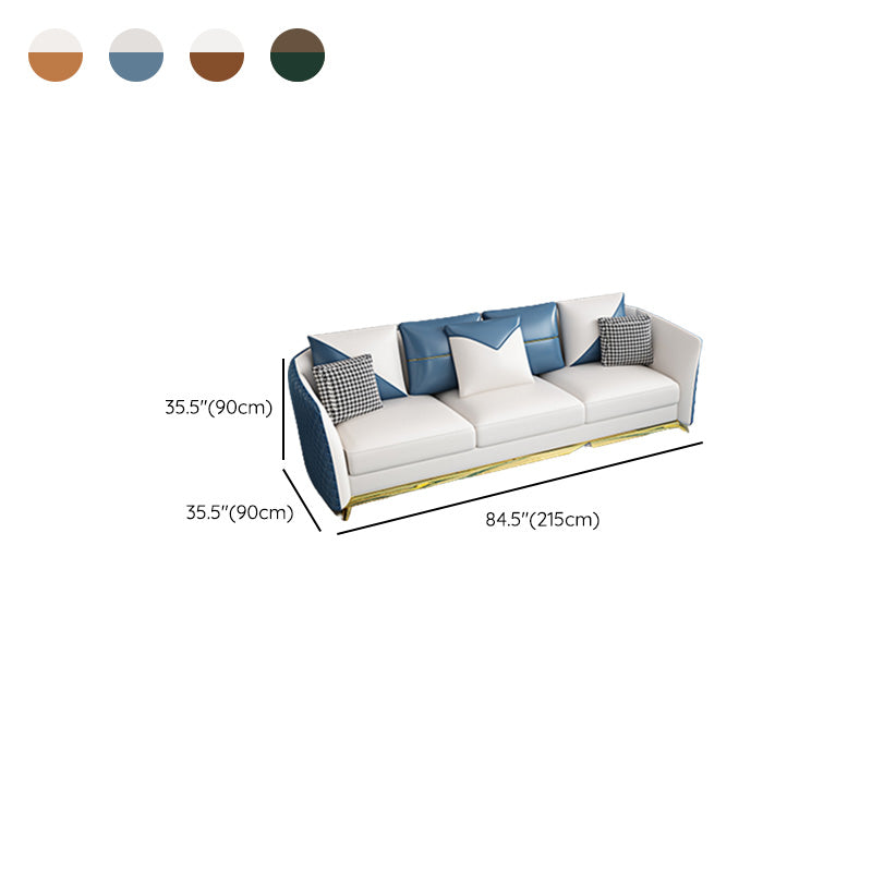 Cuscini di divano braccio smoking glam divano in pelle genuina con gambe