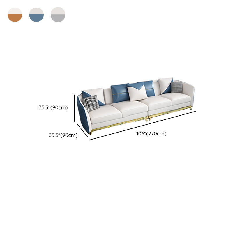 Cuscini di divano braccio smoking glam divano in pelle genuina con gambe