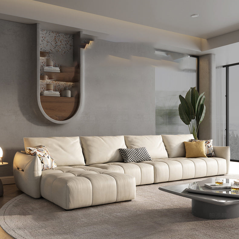 32 "h du milieu du siècle du milieu du siècle canapé canapé en cuir en cuir résistant à la teinture sectionnelle