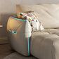 32"H Mid-Century Modern Sectional Sofa Leather Stain-Resistant Sleeper Sectional Clearhalo 'furn' 'furn_sectionals' 'Furniture' 'Living Room Furniture' 'Sectionals' 6621161