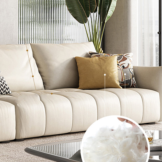 32 "h du milieu du siècle du milieu du siècle canapé canapé en cuir en cuir résistant à la teinture sectionnelle