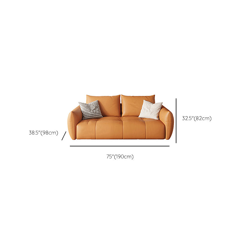 32"H Mid-Century Modern Sectional Sofa Leather Stain-Resistant Sleeper Sectional Clearhalo 'furn' 'furn_sectionals' 'Furniture' 'Living Room Furniture' 'Sectionals' 6621166