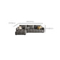 32"H Mid-Century Modern Sectional Sofa Leather Stain-Resistant Sleeper Sectional Clearhalo 'furn' 'furn_sectionals' 'Furniture' 'Living Room Furniture' 'Sectionals' 6621171