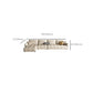32"H Mid-Century Modern Sectional Sofa Leather Stain-Resistant Sleeper Sectional Clearhalo 'furn' 'furn_sectionals' 'Furniture' 'Living Room Furniture' 'Sectionals' 6621174
