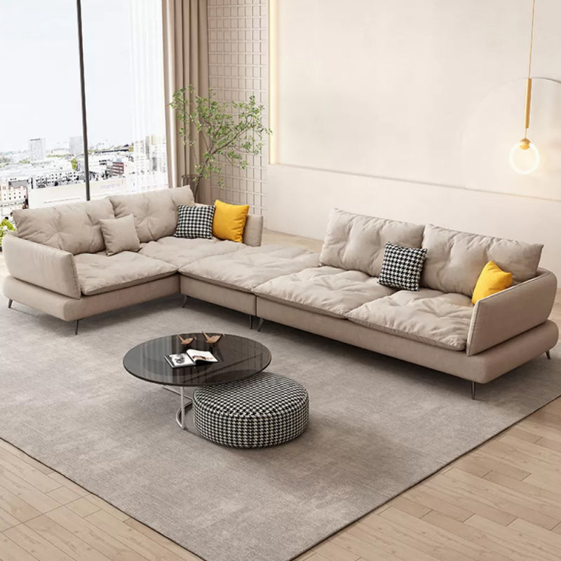 Sofá de la sala escandinava Sofá Cophos de brazo acampanado asiento de tela