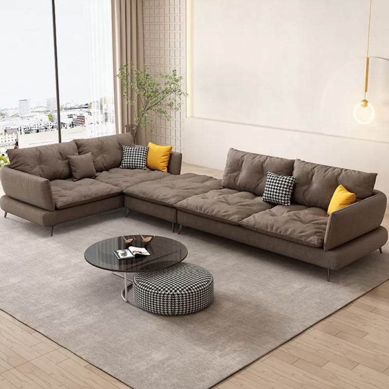 Sofá de la sala escandinava Sofá Cophos de brazo acampanado asiento de tela