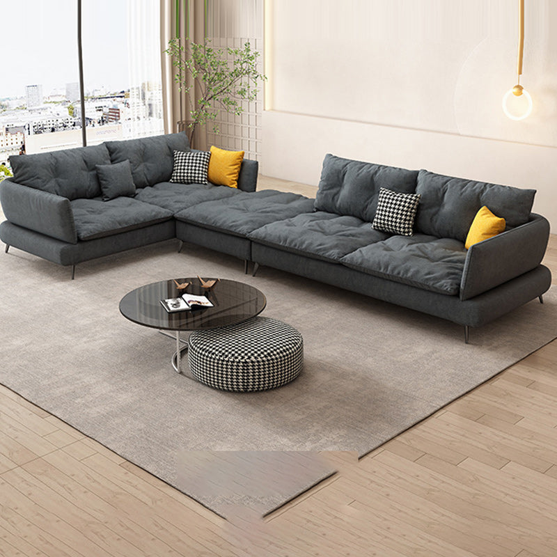 Sofá de la sala escandinava Sofá Cophos de brazo acampanado asiento de tela