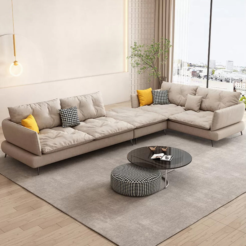 Sofá de la sala escandinava Sofá Cophos de brazo acampanado asiento de tela