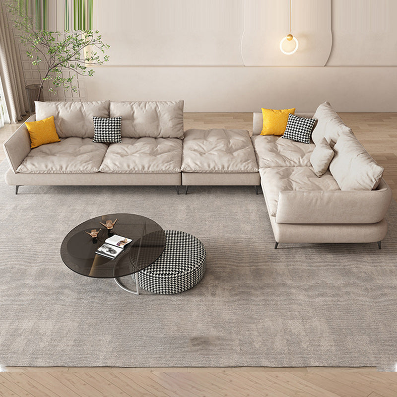 Sofá de la sala escandinava Sofá Cophos de brazo acampanado asiento de tela