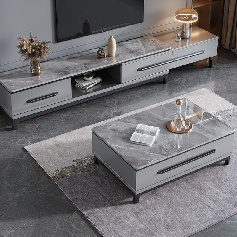 Contemporary Slate Coffee Table Single Rectangle Coffee Table with Storage Clearhalo 'Coffee & Accent Tables' 'Coffee Tables' 'coffee_tables' 'furn' 'furn_coffee_tables' 'Furniture' 'Living Room Furniture' 6621268