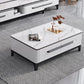Contemporary Slate Coffee Table Single Rectangle Coffee Table with Storage Matte White Clearhalo 'Coffee & Accent Tables' 'Coffee Tables' 'coffee_tables' 'furn' 'furn_coffee_tables' 'Furniture' 'Living Room Furniture' 6621269