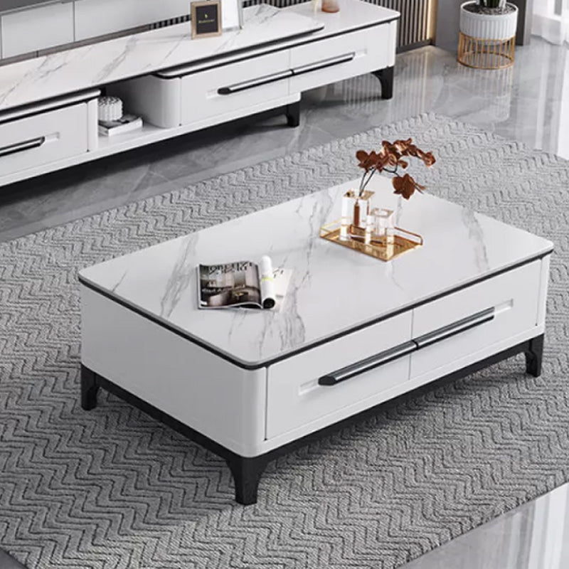 Contemporary Slate Coffee Table Single Rectangle Coffee Table with Storage Clearhalo 'Coffee & Accent Tables' 'Coffee Tables' 'coffee_tables' 'furn' 'furn_coffee_tables' 'Furniture' 'Living Room Furniture' 6621272