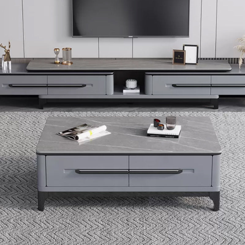 Contemporary Slate Coffee Table Single Rectangle Coffee Table with Storage Clearhalo 'Coffee & Accent Tables' 'Coffee Tables' 'coffee_tables' 'furn' 'furn_coffee_tables' 'Furniture' 'Living Room Furniture' 6621273
