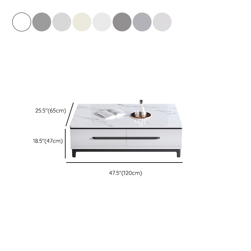 Contemporary Slate Coffee Table Single Rectangle Coffee Table with Storage Clearhalo 'Coffee & Accent Tables' 'Coffee Tables' 'coffee_tables' 'furn' 'furn_coffee_tables' 'Furniture' 'Living Room Furniture' 6621281