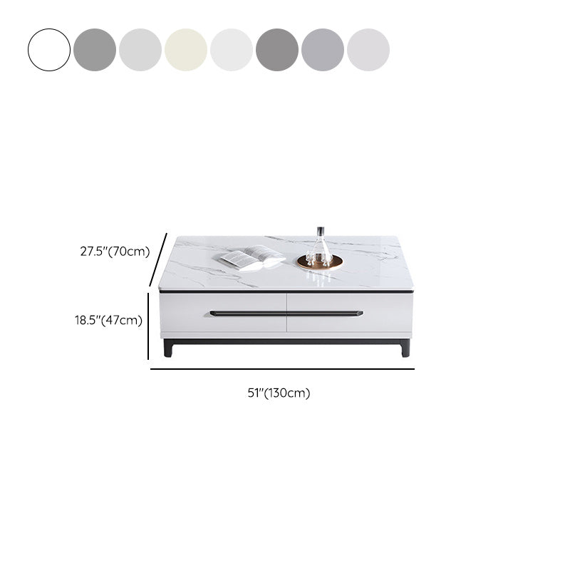Contemporary Slate Coffee Table Single Rectangle Coffee Table with Storage Clearhalo 'Coffee & Accent Tables' 'Coffee Tables' 'coffee_tables' 'furn' 'furn_coffee_tables' 'Furniture' 'Living Room Furniture' 6621282