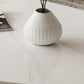 15"H Glam Coffee Table Pedestal Slate Oval Coffee Cocktail Table