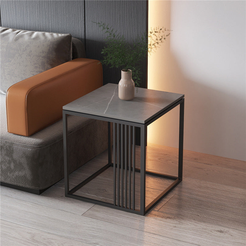 Contemporary Slate Frame Coffee Table Standard Single Cocktail Table
