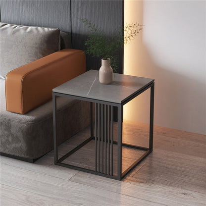 Contemporary Slate Frame Coffee Table Standard Single Cocktail Table