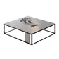 Contemporary Slate Frame Coffee Table Standard Single Cocktail Table