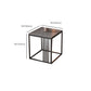 Contemporary Slate Frame Coffee Table Standard Single Cocktail Table