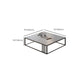 Contemporary Slate Frame Coffee Table Standard Single Cocktail Table