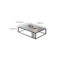 Contemporary Slate Frame Coffee Table Standard Single Cocktail Table