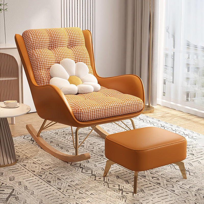 Chaise de culbuteur rembourrée rembourrée contemporaine