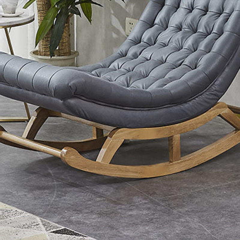 Fabric Rocker Chair Solid Color Contemporary Tufted Cushions Rocker Chair with Ottoman Clearhalo 'Chairs & Seating' 'furn' 'furn_rocking_chairs' 'Furniture' 'Living Room Furniture' 'Rocking Chairs' 'rocking_chairs' 6621627