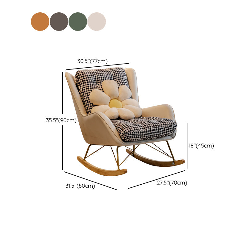 Chaise de culbuteur rembourrée rembourrée contemporaine