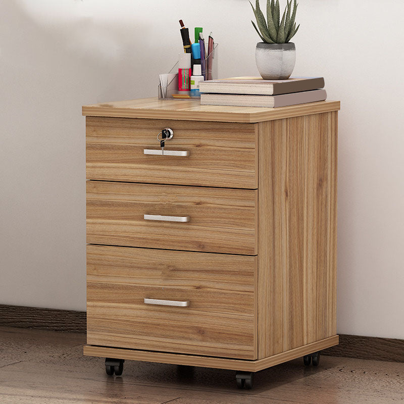Locking Drawers File Cabinet Vertical Contemporary Wood File Cabinet 16"L x 16"W x 22"H Light Wood Clearhalo 'Filing Cabinets' 'filling_cabinets' 'furn' 'furn_filling_cabinets' 'Furniture' 'Office Furniture' 6622066