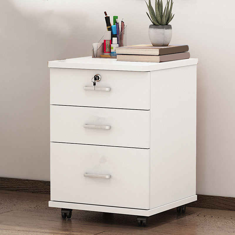Locking Drawers File Cabinet Vertical Contemporary Wood File Cabinet 16"L x 16"W x 22"H White Clearhalo 'Filing Cabinets' 'filling_cabinets' 'furn' 'furn_filling_cabinets' 'Furniture' 'Office Furniture' 6622068