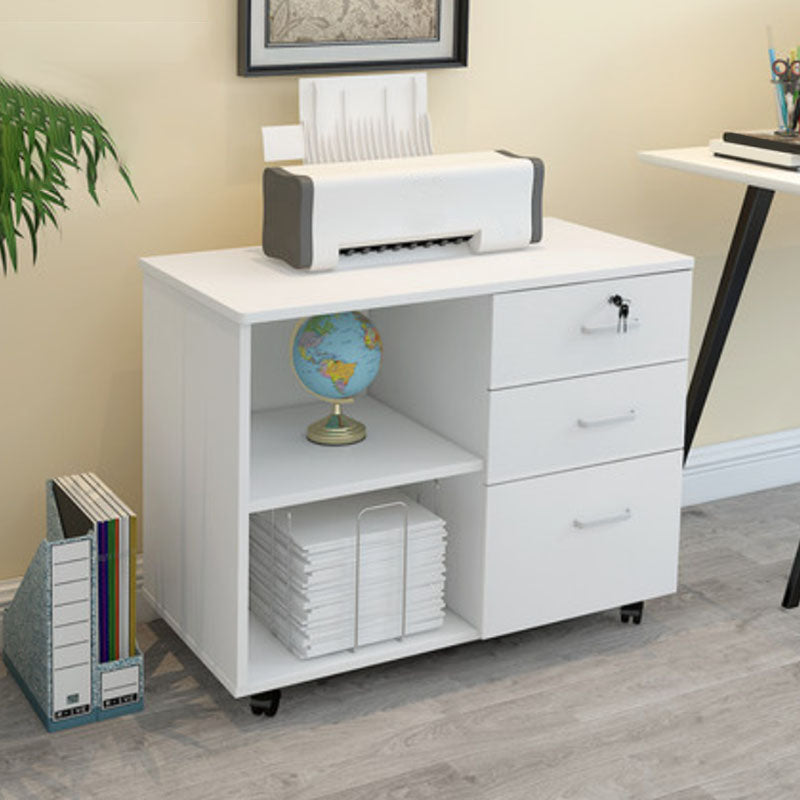 Locking Drawers File Cabinet Vertical Contemporary Wood File Cabinet 27.5"L x 16"W x 22"H White Clearhalo 'Filing Cabinets' 'filling_cabinets' 'furn' 'furn_filling_cabinets' 'Furniture' 'Office Furniture' 6622075