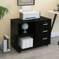 Locking Drawers File Cabinet Vertical Contemporary Wood File Cabinet 27.5"L x 16"W x 22"H Black Clearhalo 'Filing Cabinets' 'filling_cabinets' 'furn' 'furn_filling_cabinets' 'Furniture' 'Office Furniture' 6622076