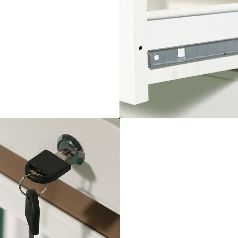 Contemporary File Cabinet Steel Frame Fireproof Vertical File Cabinet with Lock Clearhalo 'Filing Cabinets' 'filling_cabinets' 'furn' 'furn_filling_cabinets' 'Furniture' 'Office Furniture' 6622109