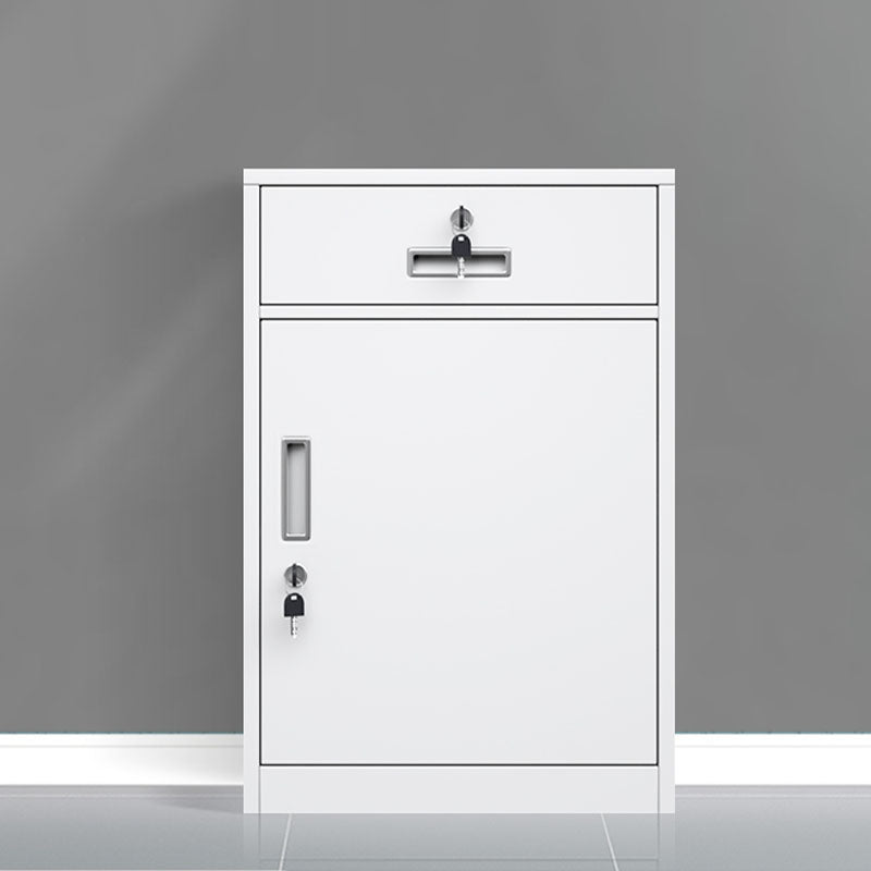 Contemporary File Cabinet Steel Frame Fireproof Vertical File Cabinet with Lock White 1 Clearhalo 'Filing Cabinets' 'filling_cabinets' 'furn' 'furn_filling_cabinets' 'Furniture' 'Office Furniture' 6622112