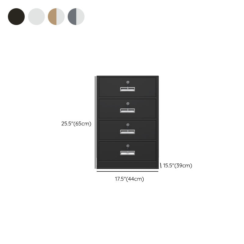 Contemporary File Cabinet Steel Frame Fireproof Vertical File Cabinet with Lock Clearhalo 'Filing Cabinets' 'filling_cabinets' 'furn' 'furn_filling_cabinets' 'Furniture' 'Office Furniture' 6622118