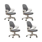 Modern Desk Chair Adjustable Seat Height Fixed Arms Office Chair with Wheels 4 Piece Set Clearhalo 'furn' 'furn_office_chair' 'Furniture' 'Office Chairs' 'Office Furniture' 'office_chair' 6622569