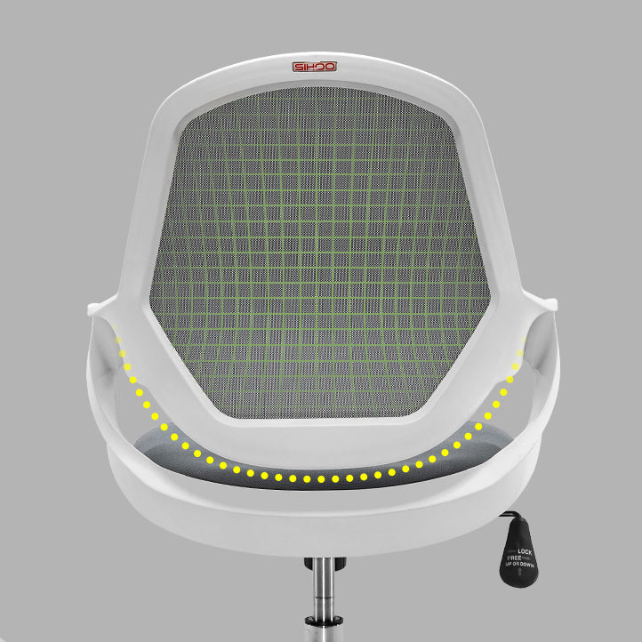 Modern Desk Chair Adjustable Seat Height Fixed Arms Office Chair with Wheels Clearhalo 'furn' 'furn_office_chair' 'Furniture' 'Office Chairs' 'Office Furniture' 'office_chair' 6622577