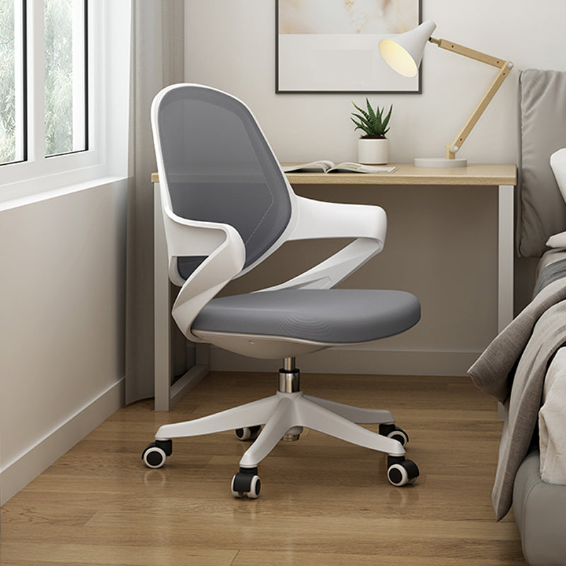 Modern Desk Chair Adjustable Seat Height Fixed Arms Office Chair with Wheels Clearhalo 'furn' 'furn_office_chair' 'Furniture' 'Office Chairs' 'Office Furniture' 'office_chair' 6622579