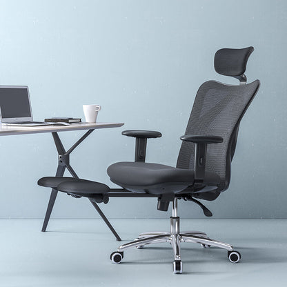 Chaise de bureau moderne Hauteur de siège réglable chaise de bureau noire avec roues